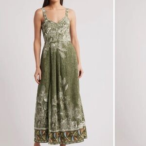 Ciebon Alayna Green Mixed Print Maxi